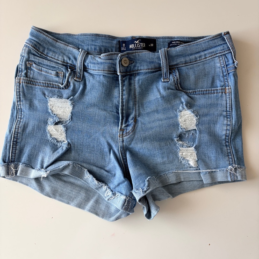 Hollister Distressed Jean Shorts, Size 11